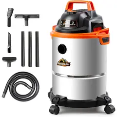 ARMOR ALL - Aspiradora Húmedo Seco VO408S 4 Gal 3 HP Inox