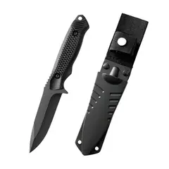 GENERICO - Cuchillo Tactico Supervivencia multifuncional Hoja Fija Funda