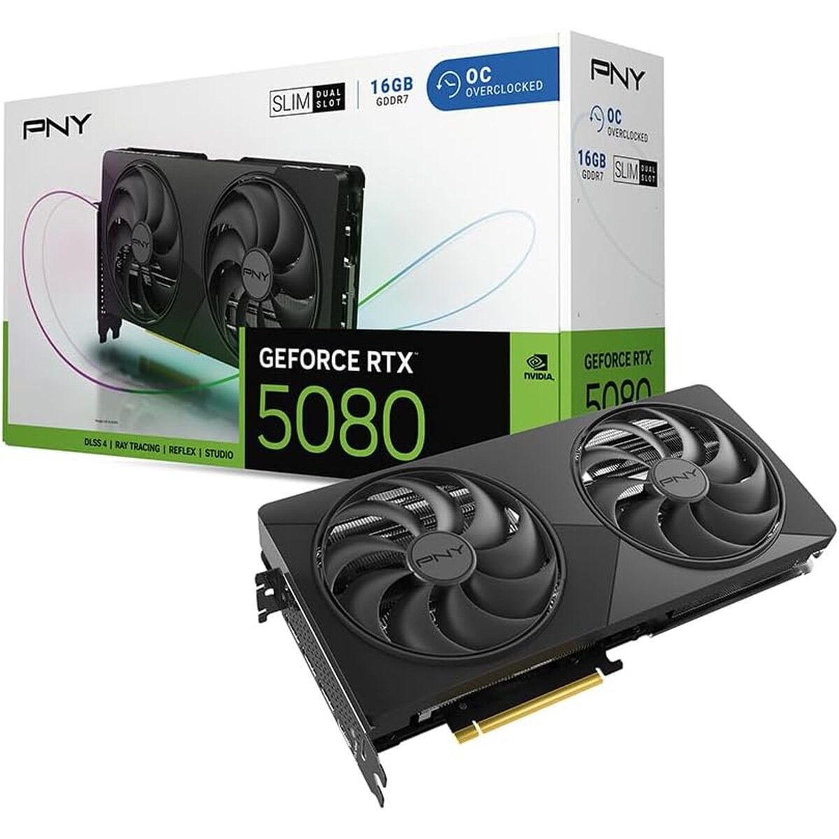 PNY - GPU PNY GeForce RTX 5080 16GB GDDR7 Slim Dual OC