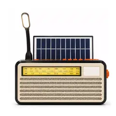 TECNOLAB - Radio Recargable Fmam Portátil Solar Retro Bluetooth