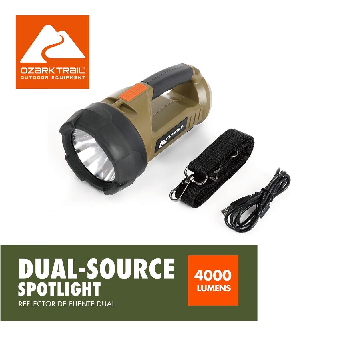 SOURCE - Linterna Ozark Trail Dual Source 4000 lm Recargable
