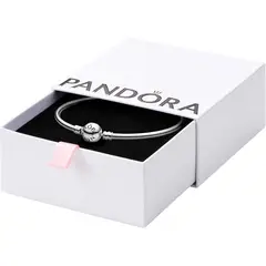 PANDORA - Pulsera Moments Cierre Bola Oro para Charms