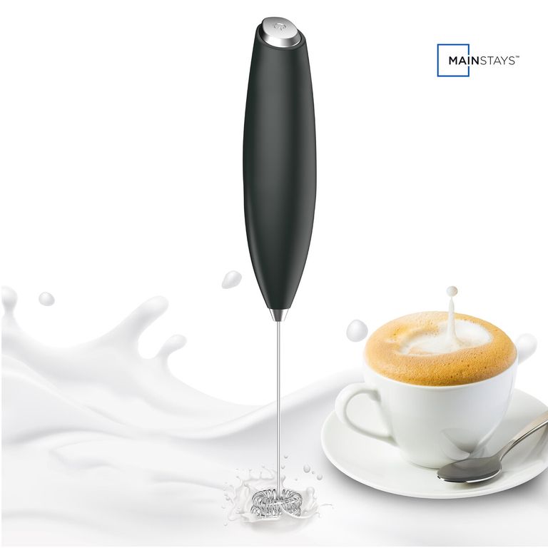 MAINSTAYS Espumador de Leche 23 cm Negro 236 ml A pilas