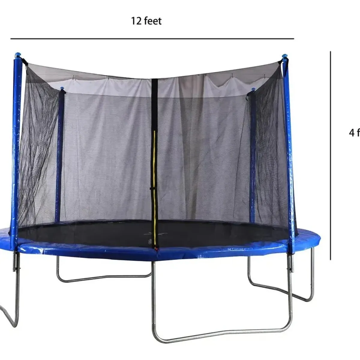 DO IT! - Cama Elástica y Malla Protección 366x250x366 cm Azul Negro DO IT