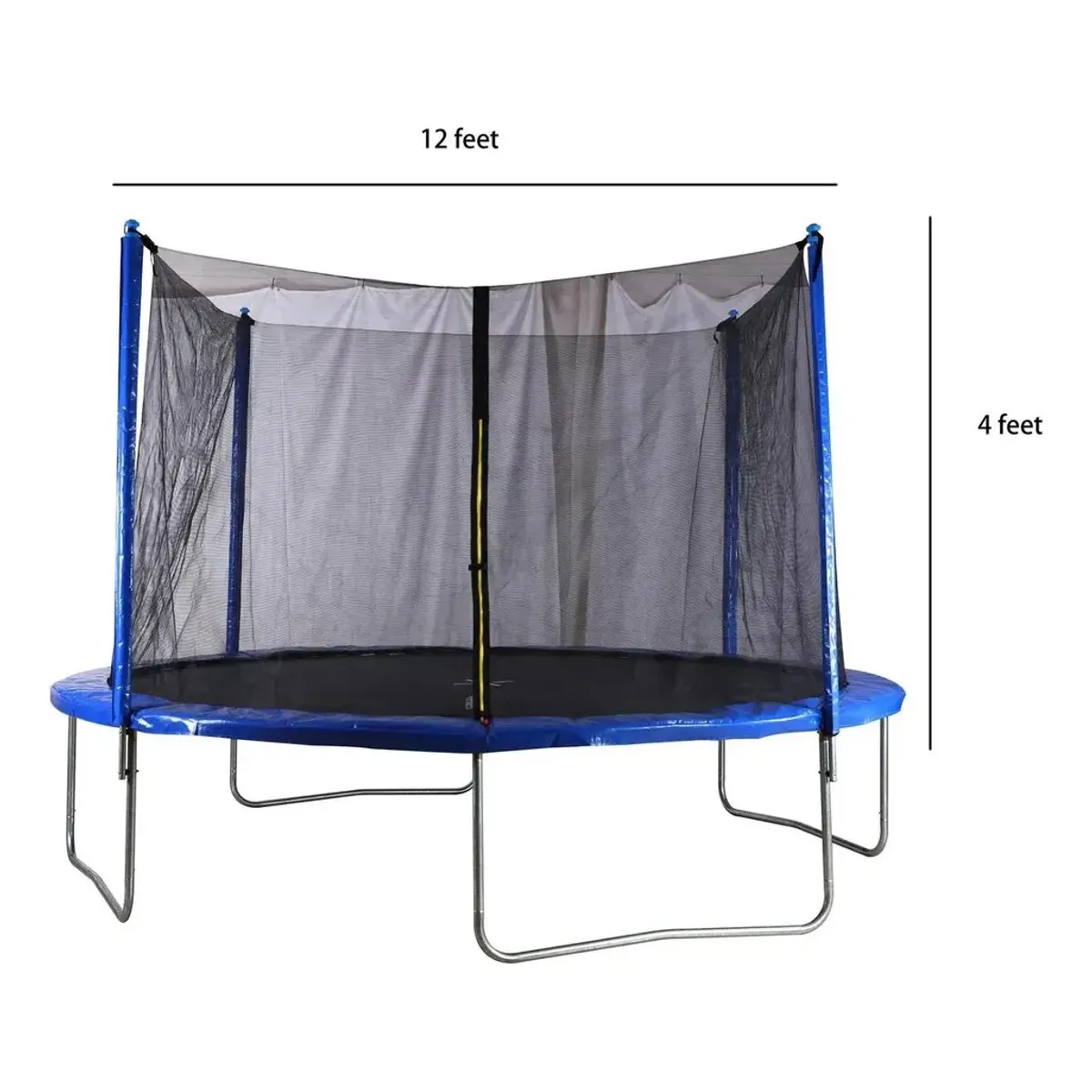 DO IT! - Cama Elástica y Malla Protección 366x250x366 cm Azul Negro DO IT