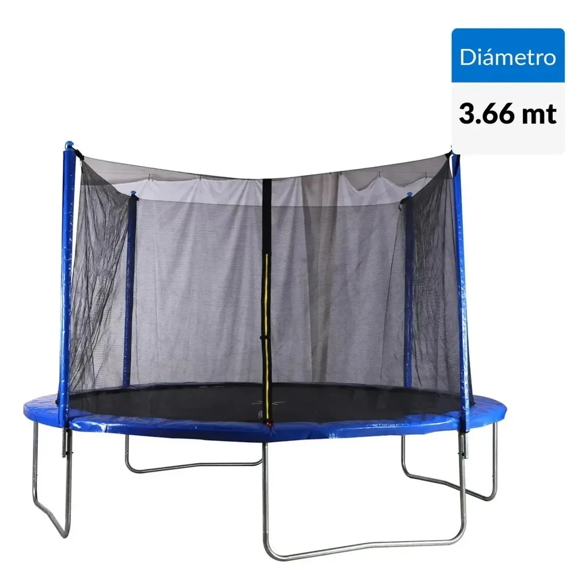 DO IT! - Cama Elástica y Malla Protección 366x250x366 cm Azul Negro DO IT