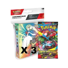 POKEMON - CARTAS 3 MINI PORTFOLIO MEGAEVOLUCION ESPAÑOL