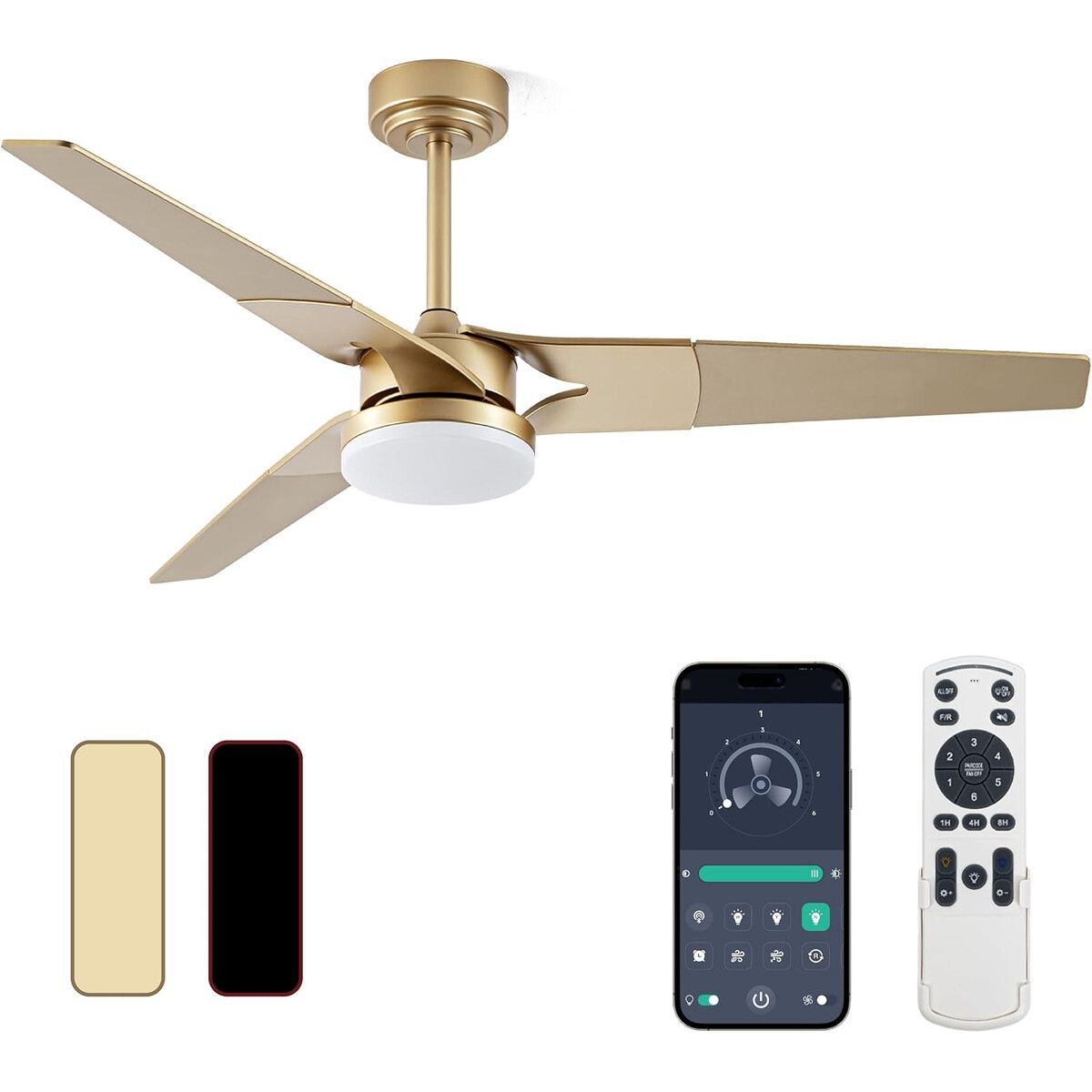GENERICO - Ventilador Techo Esiovco 52in LED App Remoto 6vel