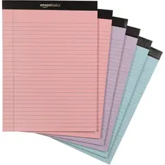 AMAZON BASICS - Bloc Carta 11.75x8.5in Rayado Ancho 6 Pack