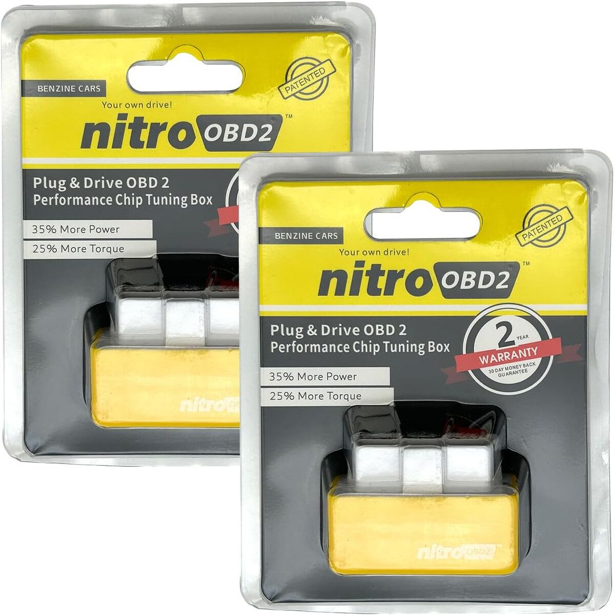 NITRO - Nitro OBD2 Plug Drive 2un Tuning Box 35 Mas Potencia Autos