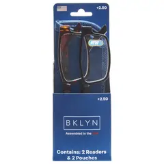 BKLYN - Lentes lectura Sumner 2.50 rectangular plástico Pack 2