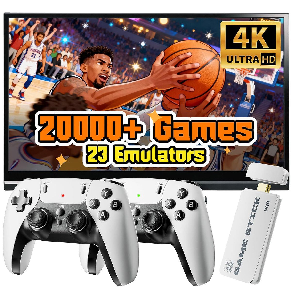 GENERICO - Consola Retro Hsoigc Stick Pro 64GB 20000 Juegos 4K