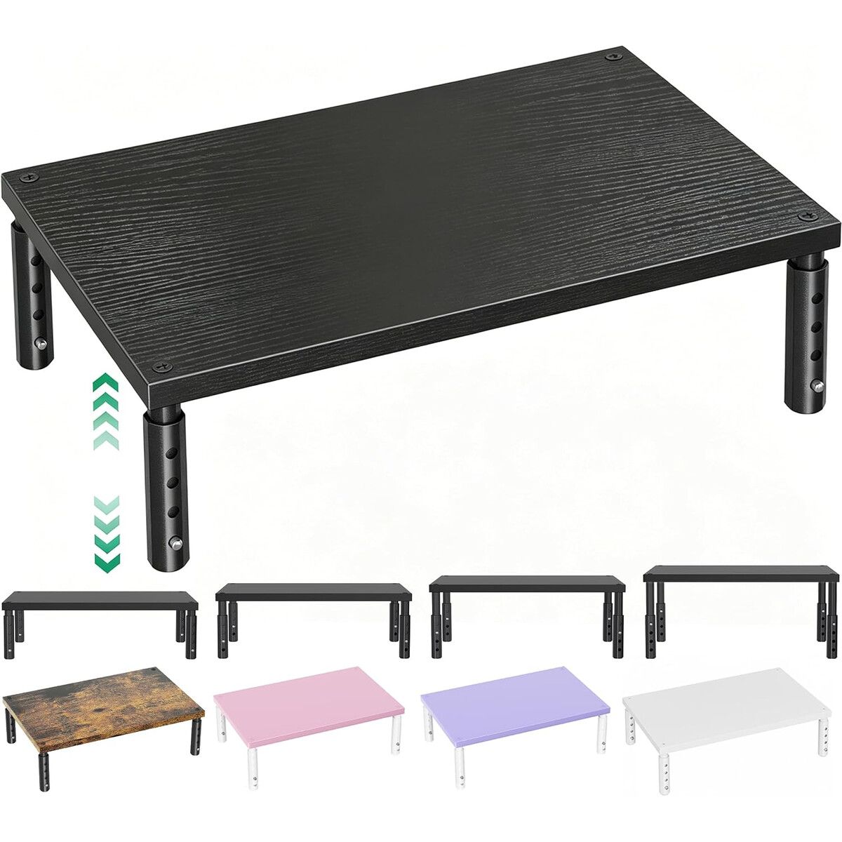 GENERICO - Soporte para Monitor OPNICE 37x23cm 4 Niveles 20kg Madera