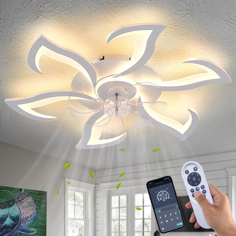 GENERICO Ventilador Techo Dalouguan DLGFSD70 32p LED Control Remoto 6Vel