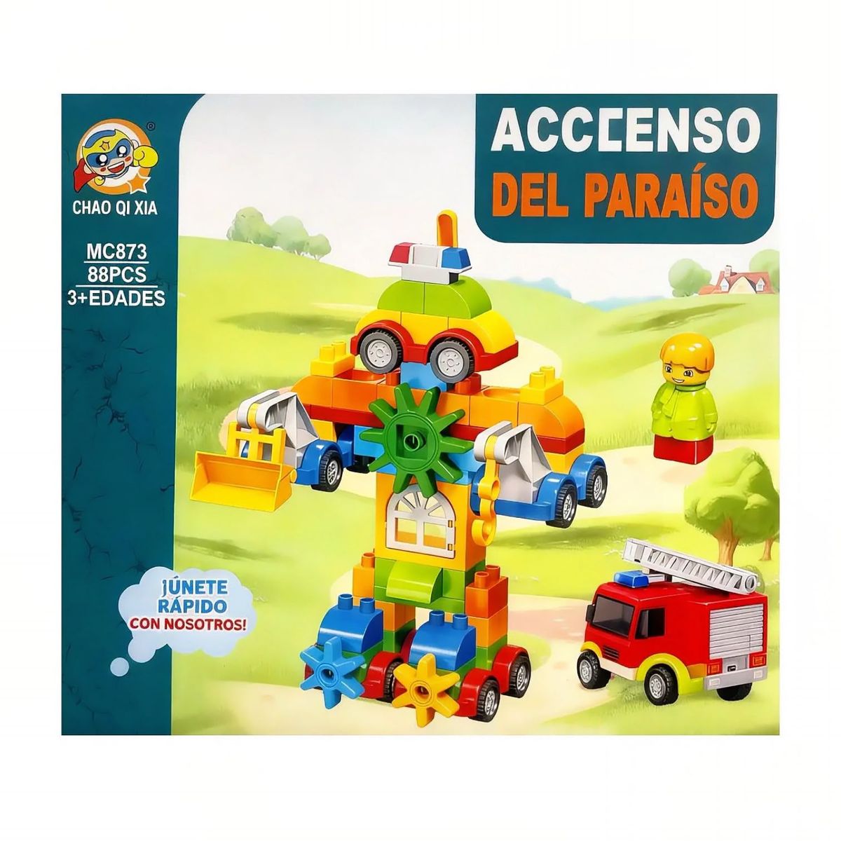 FSL - Juego De Bloques De Construcción 88 Piezas Robot Vehículos Educativo
