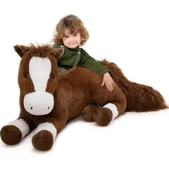 47 - Peluche Caballo Gigante Tezituor Inch 120 cm Chocolate
