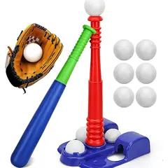 LIFE - Set Tball TOY Tee Bat Guante 6 Pelotas Azul