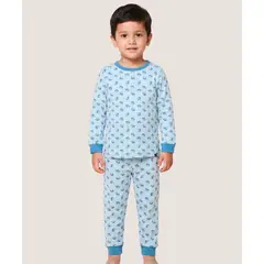 LADY GENNY - Pijama Largo 100% Algodon Estampado De Niño Y Niña