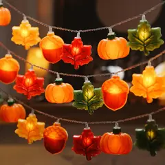3M - Guirnalda Otono LOLStar 20LED Calabaza Bellota Hoja