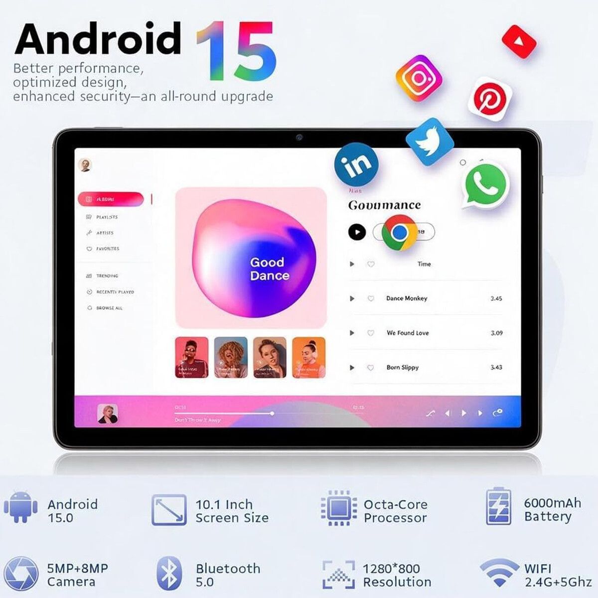 Tablet MENTUME K70 10.1in Android15 24GB RAM 128GB, marca GENERICO - Foto 2