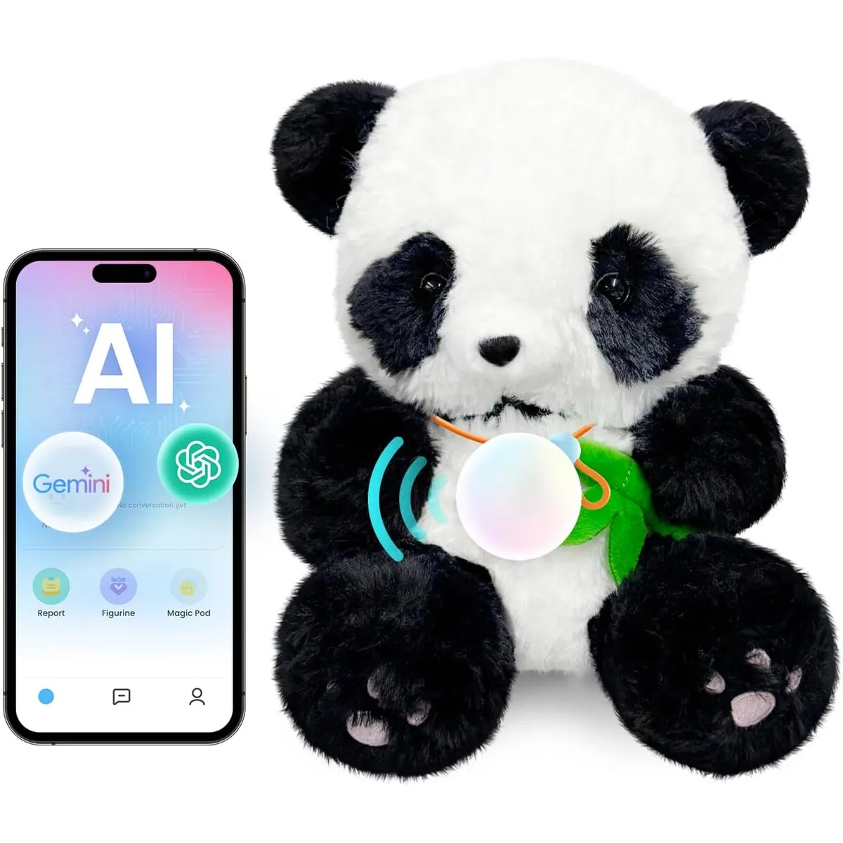 PANDA - Peluche Interactivo Panda Haivivi Bubblepal Núcleo Extraíble
