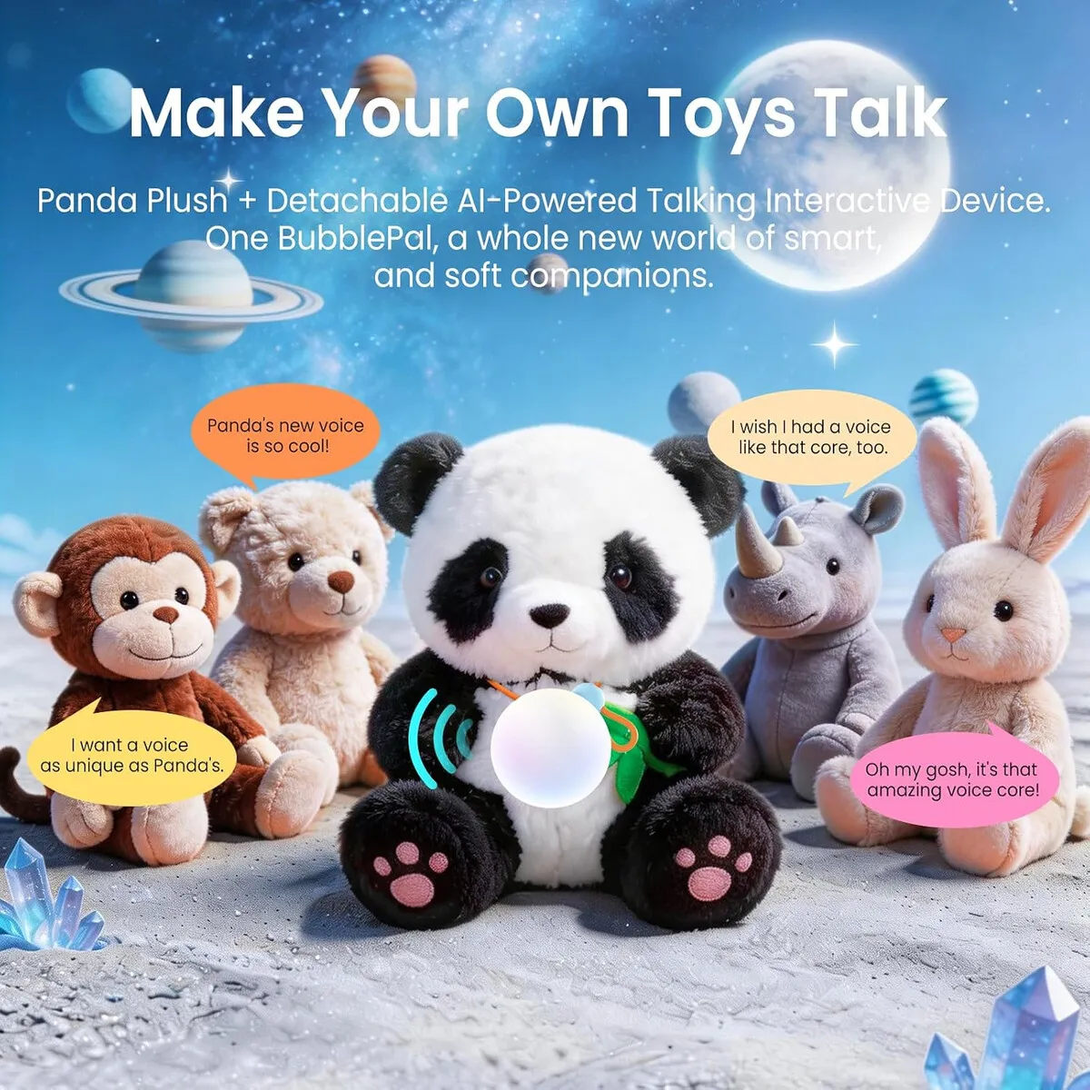 PANDA - Peluche Interactivo Panda Haivivi Bubblepal Núcleo Extraíble
