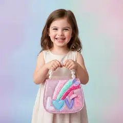 GENERICO - Cartera Infantil Para Niñas Acabado Glitter Juegos Mágicos