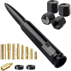 BULLET - Antena HVSTTPK 14 cm T7075 Aluminio Bandera USA