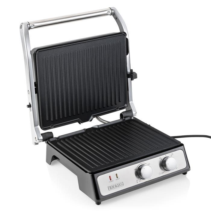THOMAS Sandwichera Grill 2 En 1 Th-980i Color Acero Potencia 2000 Watts