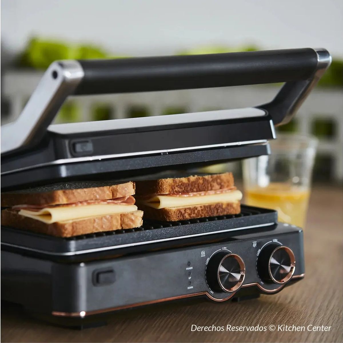 GENERICO - Sandwichera y Parrilla Grill Panini Olimpia Fdv Color Negro
