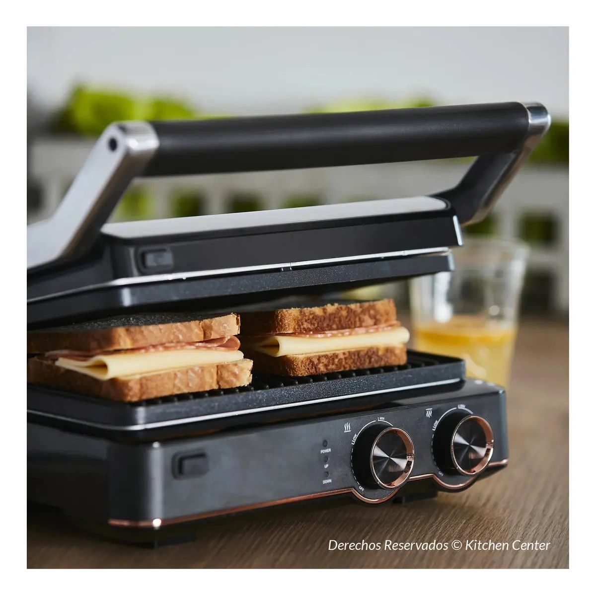 GENERICO - Sandwichera y Parrilla Grill Panini Olimpia Fdv Color Negro