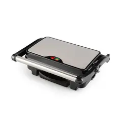 GENERICO - Sandwichera PANINI TH-975 1500W Acero Gris Placas Antiadherentes Calentamiento Rápido