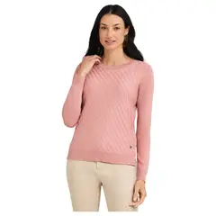 LORENZO DI PONTTI - Sweater Escote Redondo Mujer Rosado