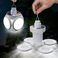 GENERICO - Ampolleta Solar Led Emergencia Recargable 40w Usb Expandible