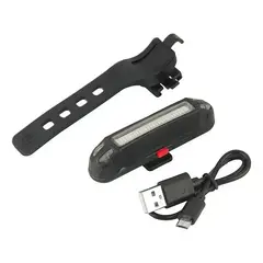 DEFENSOR FOREVER - Luz Trasera Bicicleta Led Recargable Usb Alta Visibilidad Negro Y Blanco