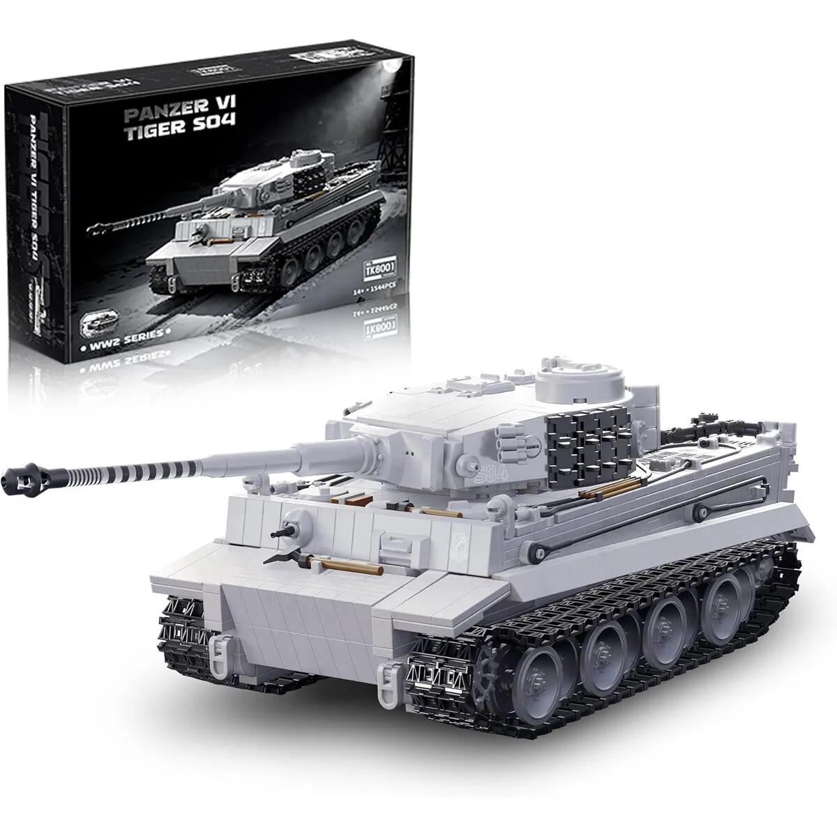 TIGER - Tanque Tiger Pesado S04 BrixVibe 128 Panzer VI 1544 Piezas