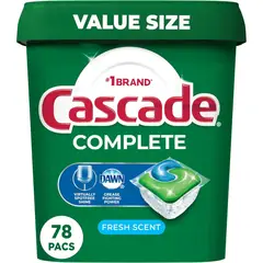 CASCADE - Pastillas Lavavajillas Complete 78 Unidades Aroma Fresco
