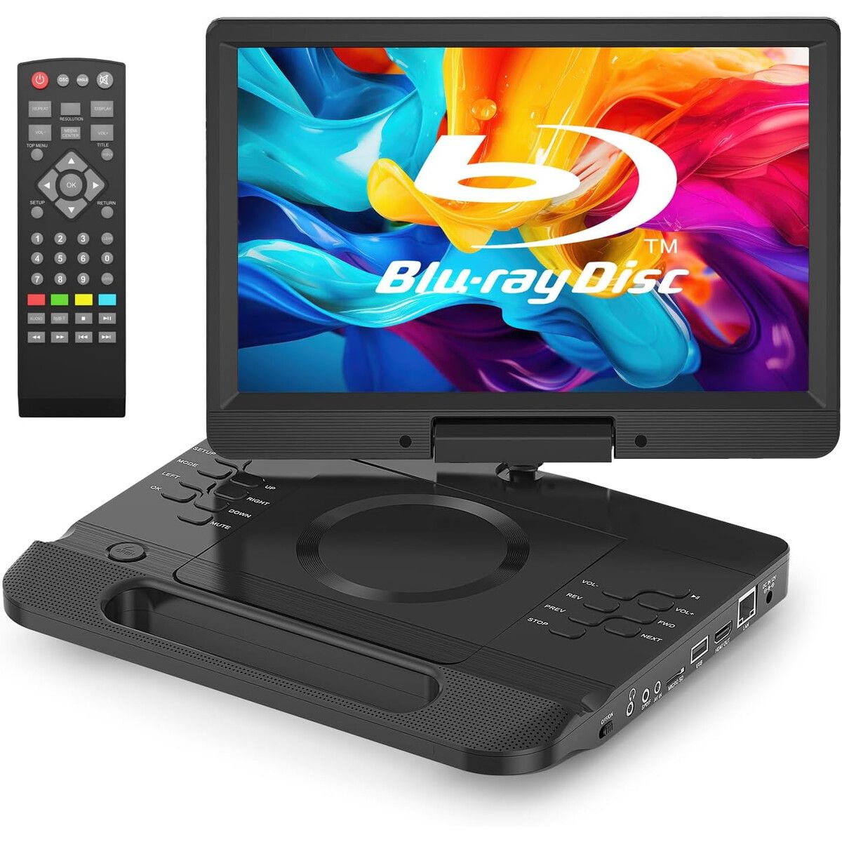 GENERICO - Reproductor Bluray Portátil FANGOR 13.3 1080P HDMI USB