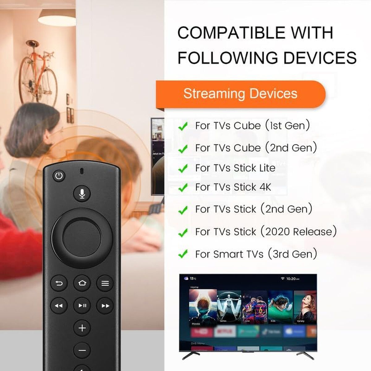 GENERICO - Control Remoto Voz Repuesto Para Fire TV Stick 4K 2da Gen