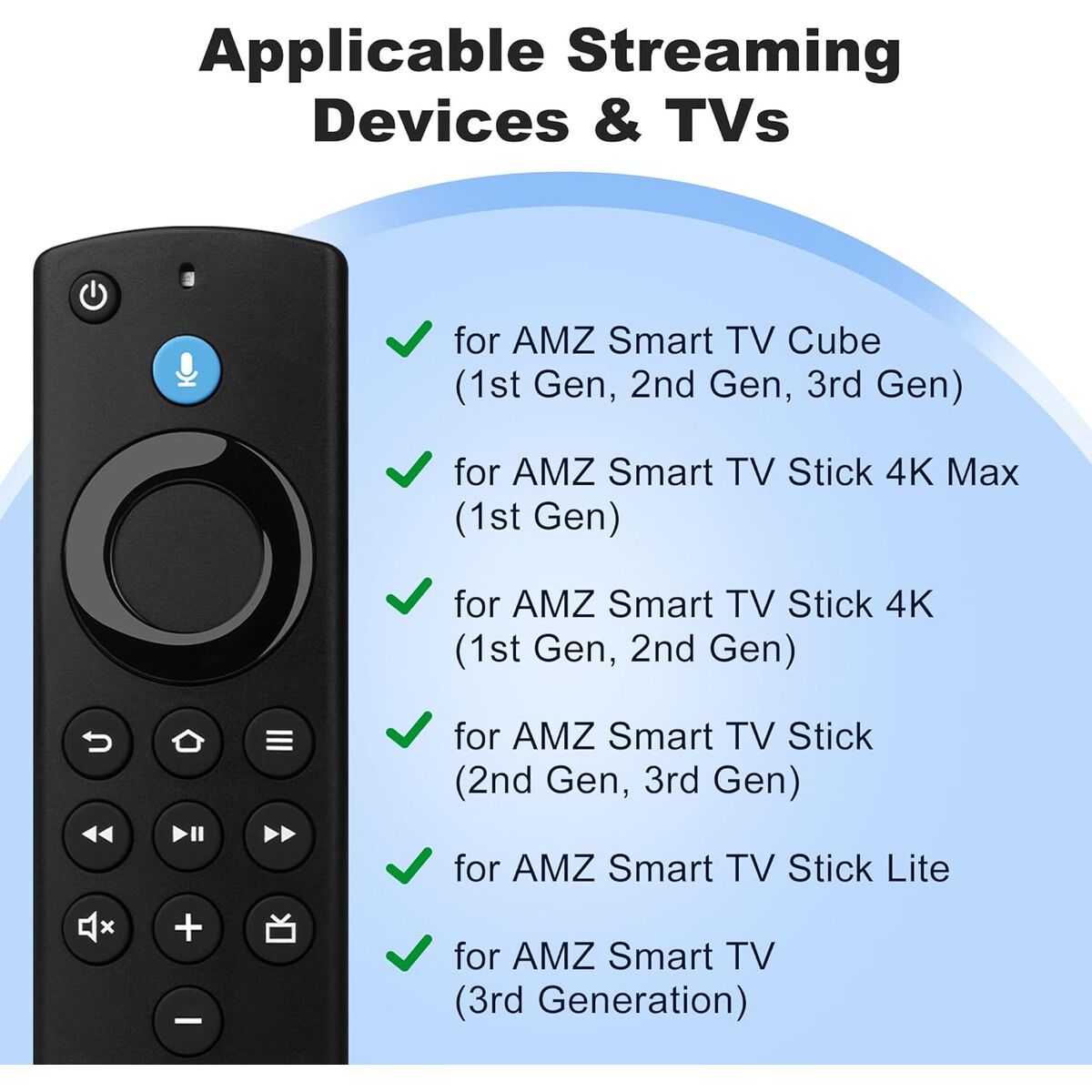 GENERICO - Control Remoto Voz Compatible Fire TV Stick 4K 2da Gen