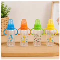 GENERICO - Mamadera Plastico 19cm Bebe Unisex Colores Surtidos