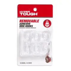 HYPER - Ganchos Adhesivos Removibles Tough Mini 18 Unid 0.5lb