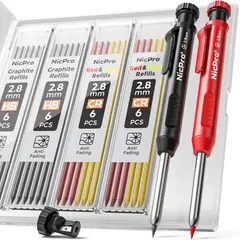 CARPINTERO - Lápiz Nicpro 2.8mm HB Mecánico con Sacapuntas