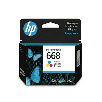 Hp Cartucho De Tinta 668 Tricolor Original