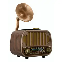 GENERICO - Mini Radio Portátil Retro Vintage Analógico Usb MD-1318BT