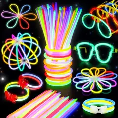 BUDI - Glow Sticks 467Pcs Multicolor 8 Pulgadas Fiesta