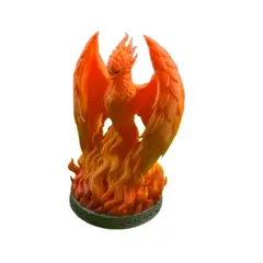 GENERICO - Figura Decorativa Prints Patro- Ave Fénix en Llamas Naranjo