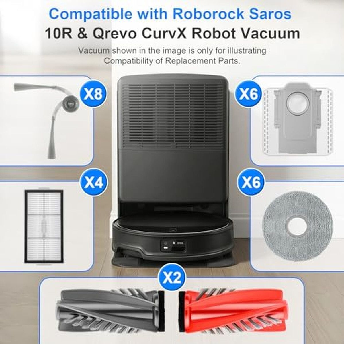 ROBOROCK - Kit Repuestos FFsign 10R Roborock Saros 10R Qrevo CurvX 30 Pzs