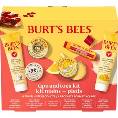BURTS BEES - Set Cuidado Manos y Pies Kit 6 Unidades