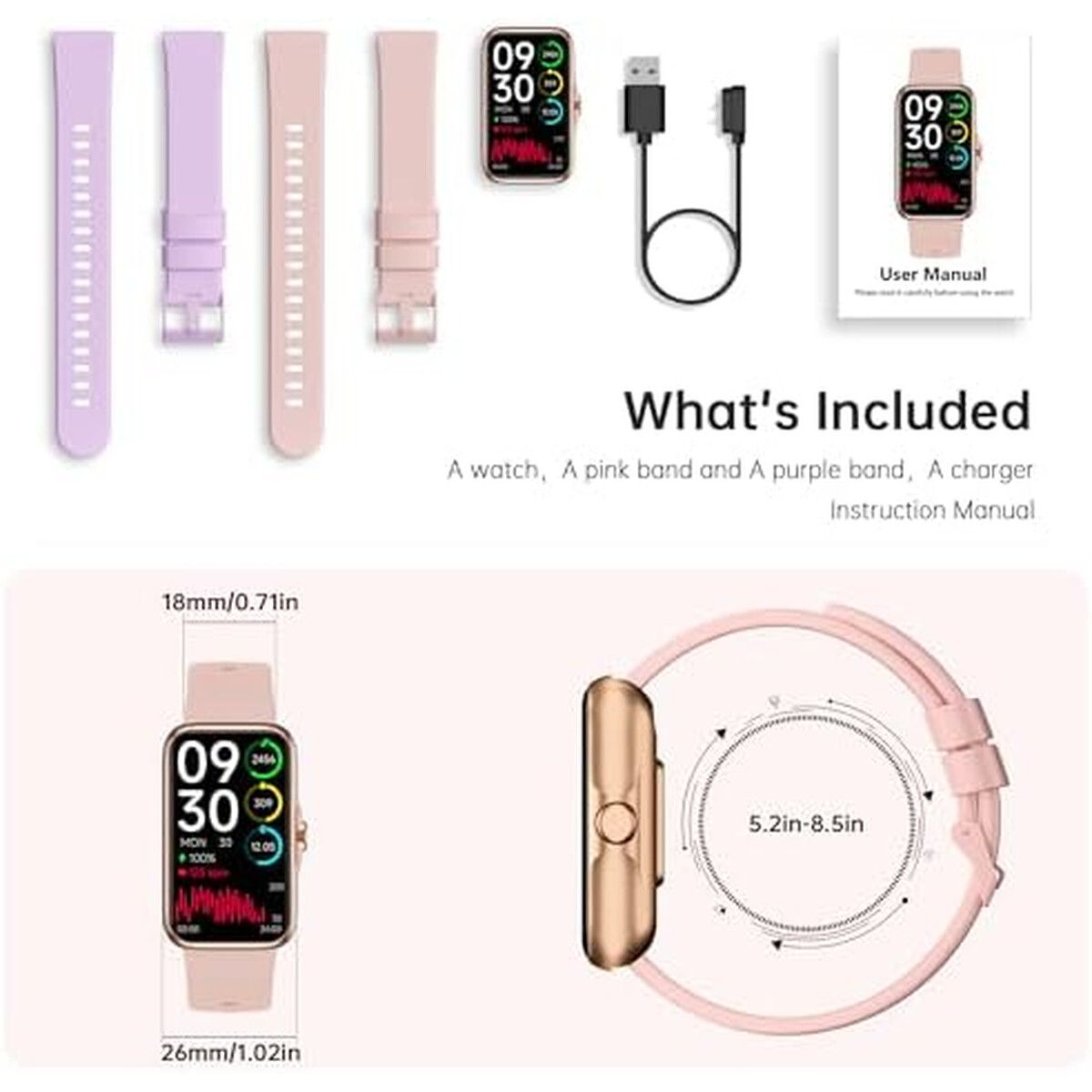 47 - Smartwatch Sunorshop H69 1.47 Ritmo Cardíaco SpO2 IP68